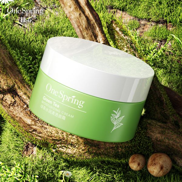 Rejuvenating, moisturizing cream with green tea for dehydrated skin One Spring.(79331)